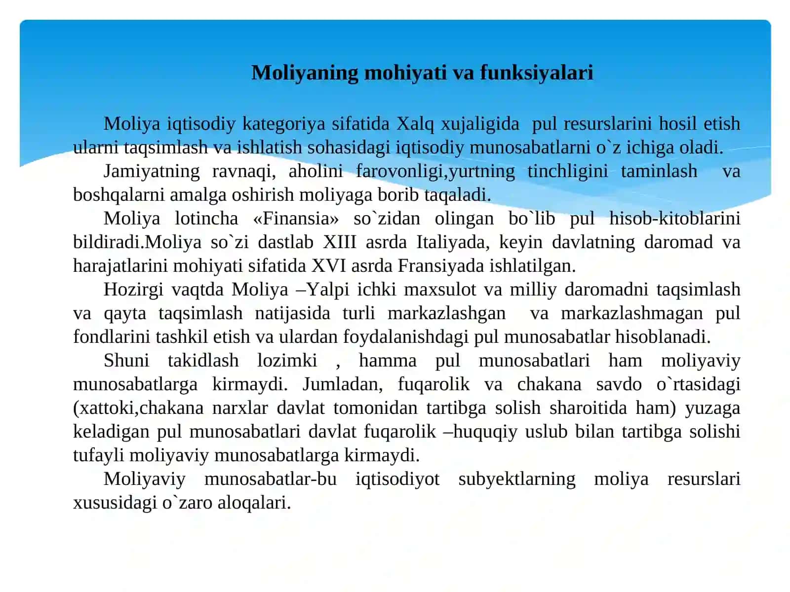Moliyaning mohiyati va funksiyalari 4