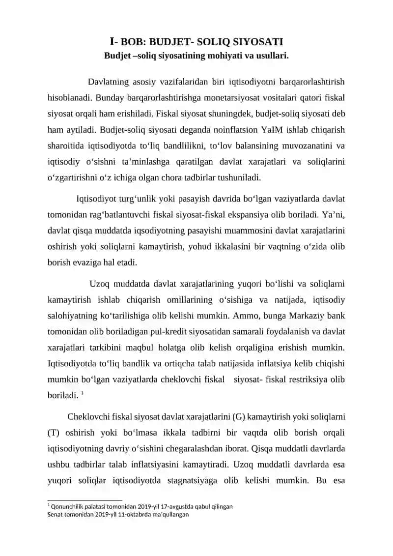 Fiskal siyosatni amalga oshirish yo'llari 4