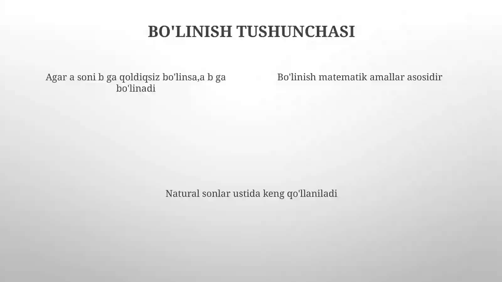 Bo'linishalomatlari 4