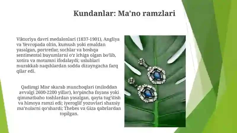 Zargarlik mahsulotlaridagi bezaklarning turlari va ularning ramziy ma'nolari 4