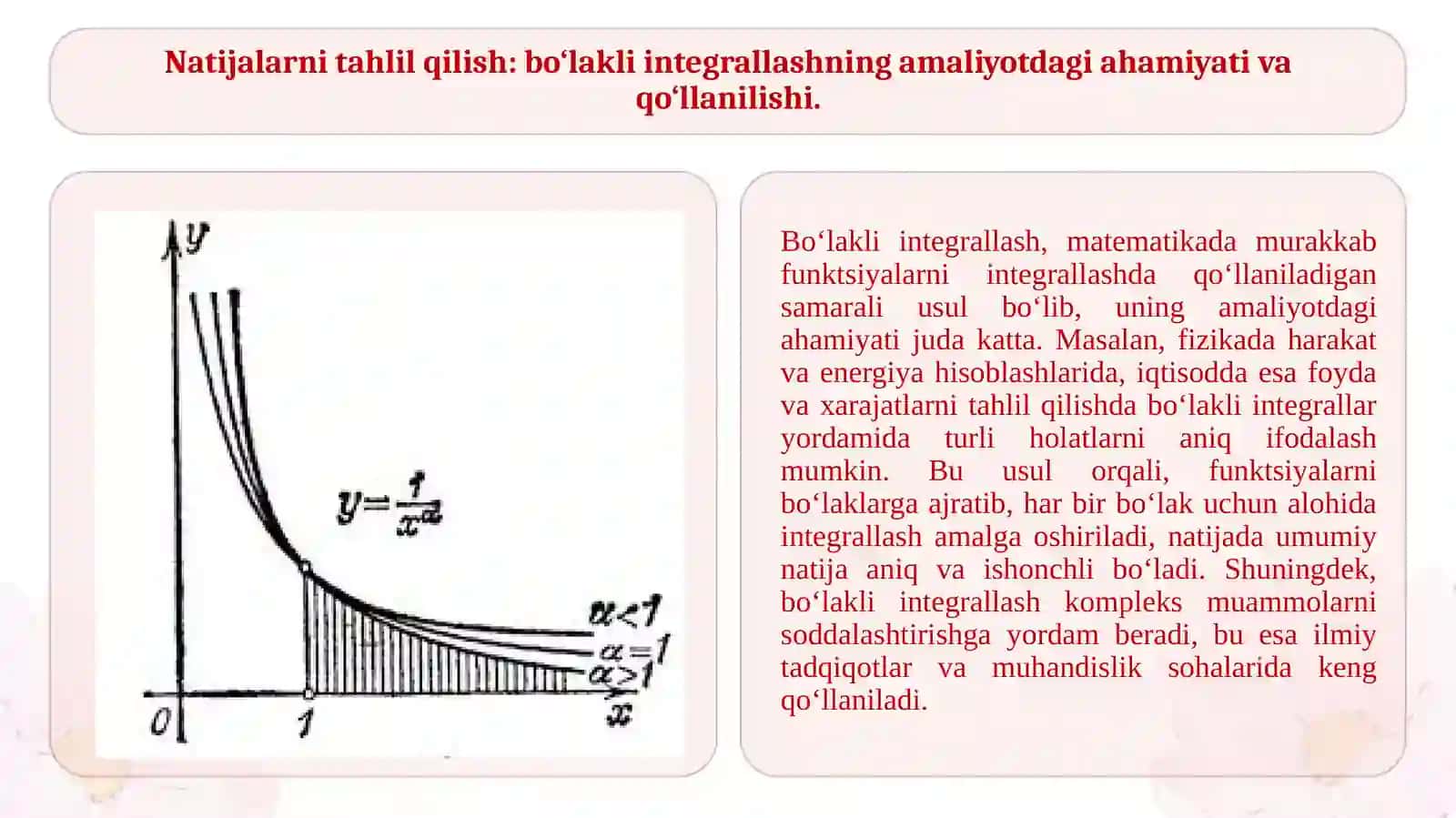 Aniq integralda bo‘laklab integrallash 4