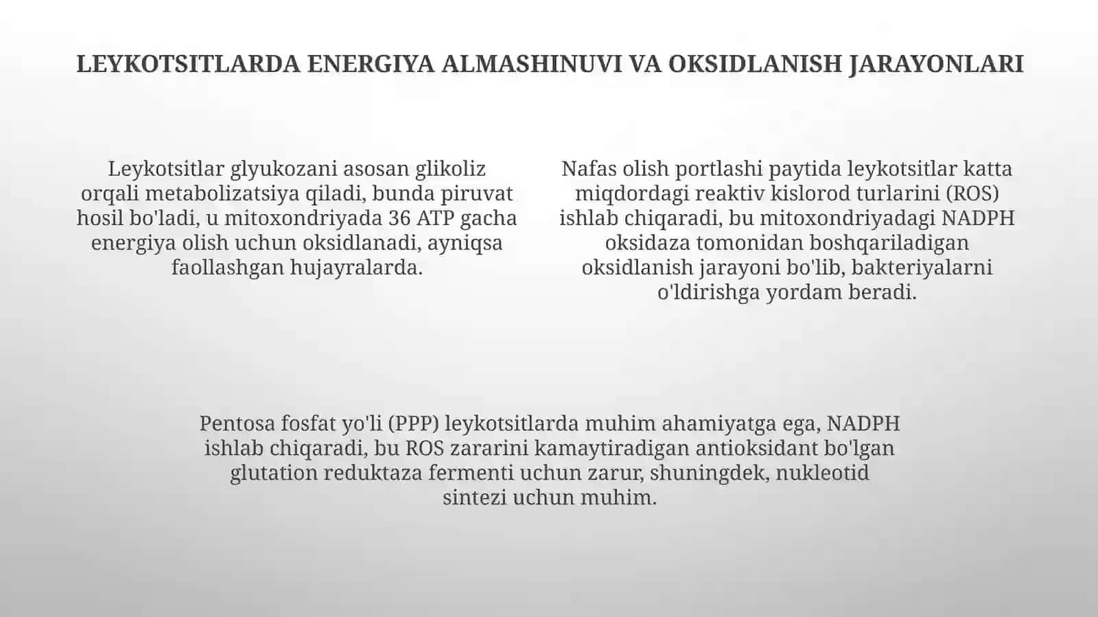 Leykotsitlar xususiyatlar i Metabolizmi 4