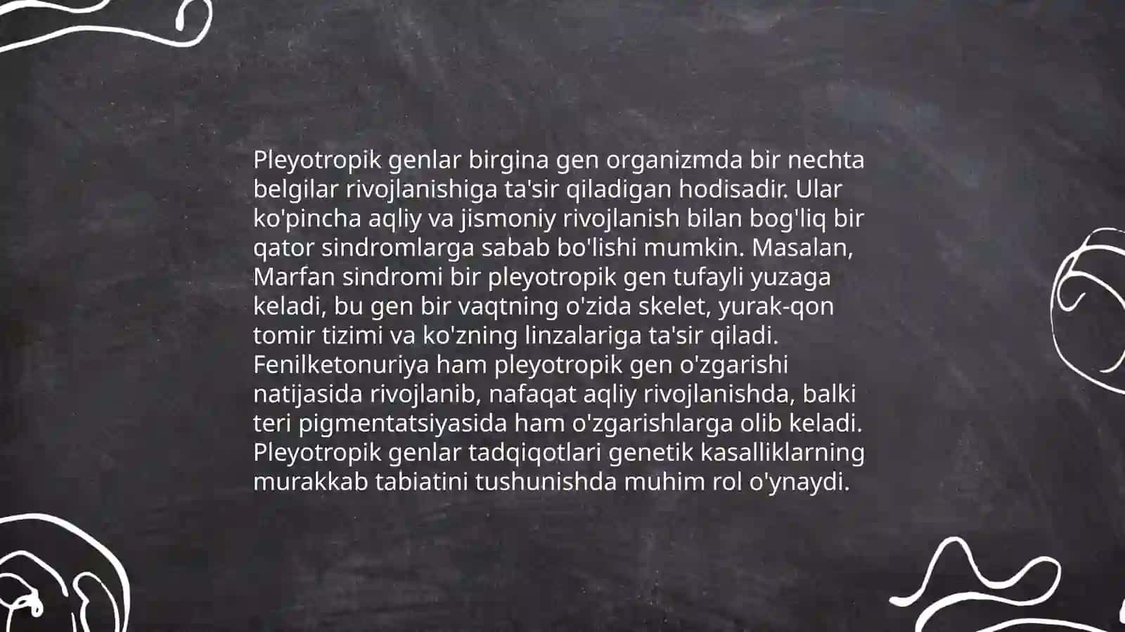 Pleyotropiya. Miqdor belgilar genetikasi 4