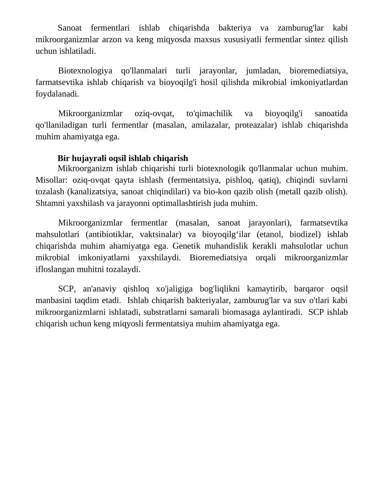 Mikroorganizmlarni biotexnologiyada qoʻllanishi 4