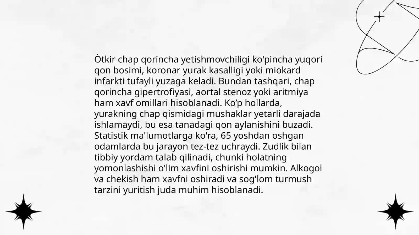 Òtkir chap qorincha yetishmovchiligi 4