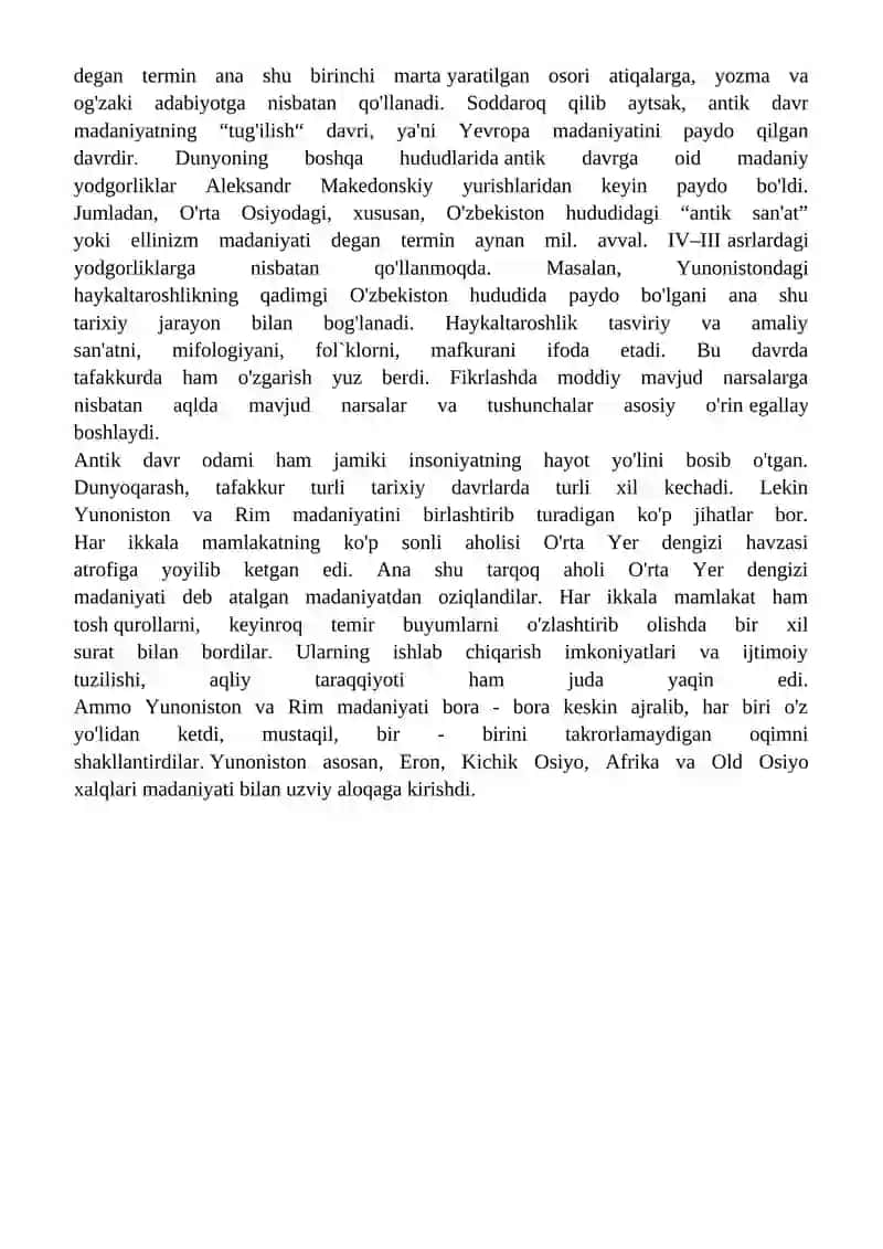 Dunyo xalqlari madaniyatidagi umumiylik va farqlar 4