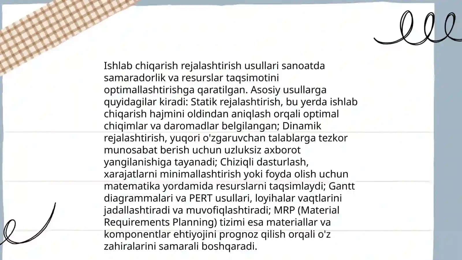 Ishlab chiqarish jarayoni, uning natijalari va samaradorligi 4