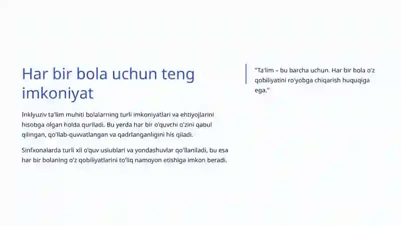 Inklyuziv ta'limning pedagogik asoslari 4
