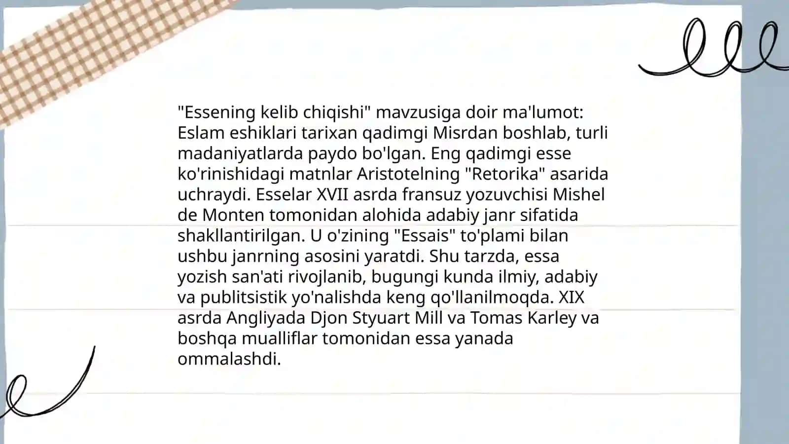 Esse haqida tushuncha 4
