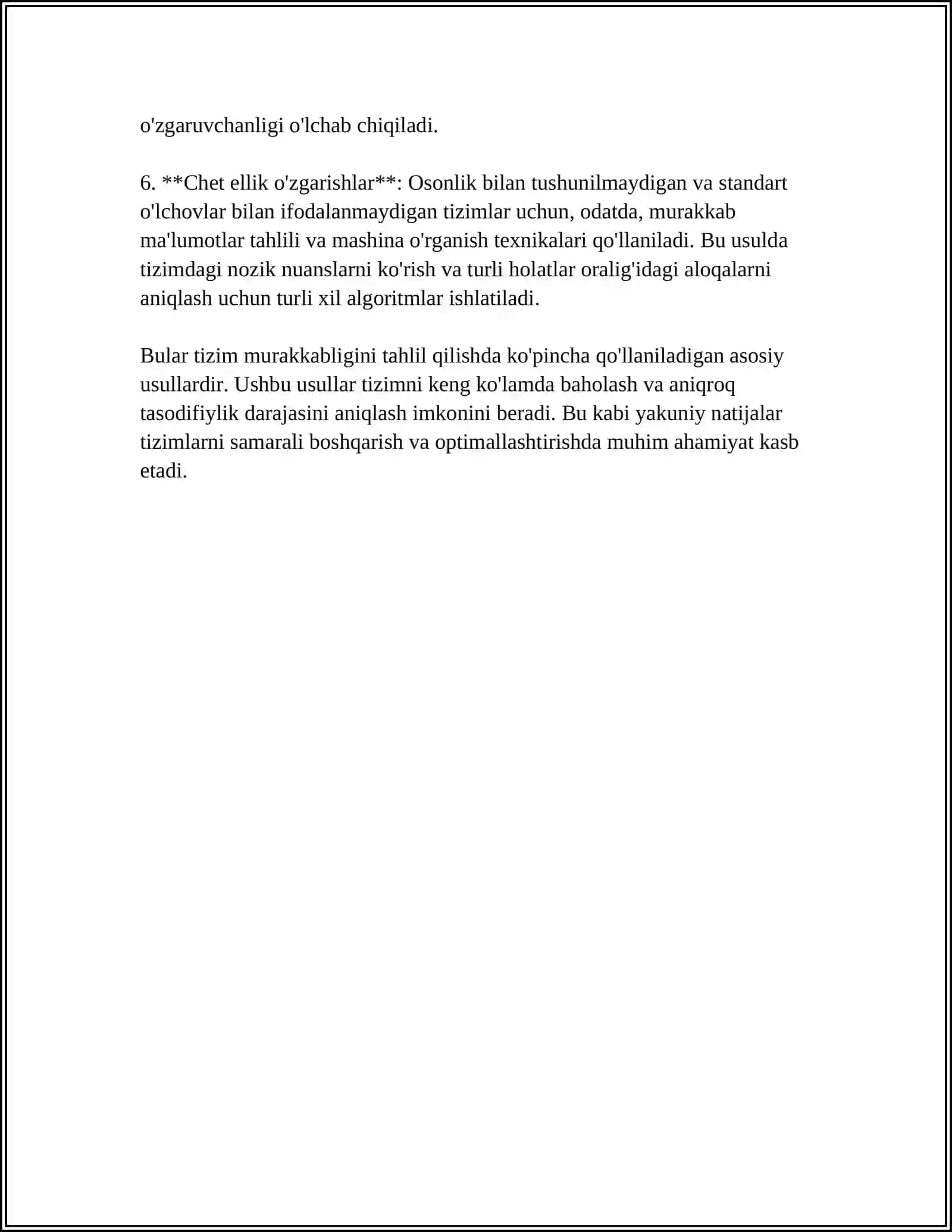 MUSTAQIL ISH Mavzu: TIZIMNING MURAKKABLIK DARAJASINI BOSHQARISH 4