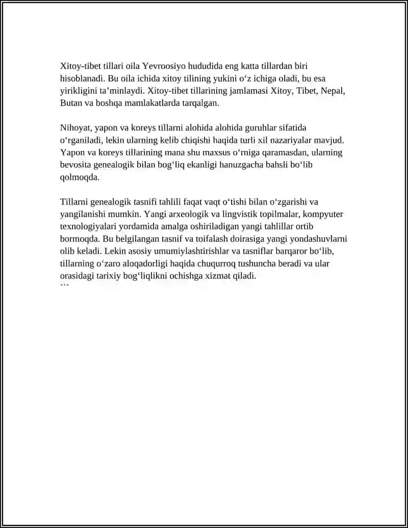 Tillarning genealogik tasnifi va til oilalari 4
