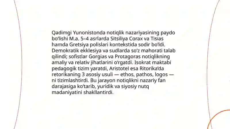 Notiqlik nazariyasining vujudga kelshi 4