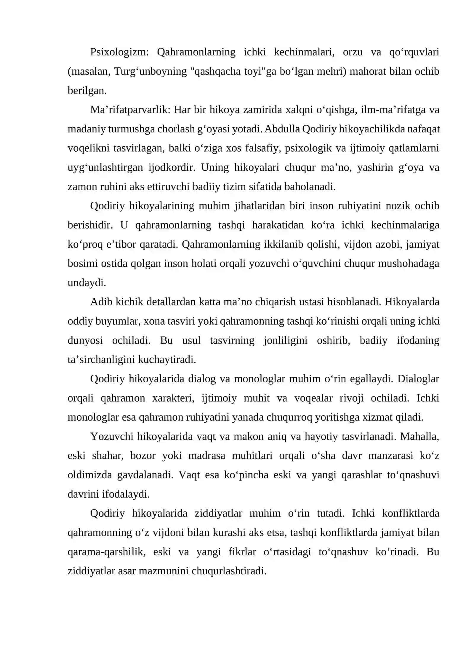 ABDULLA QODIRIY HIKOYALARI TAHLILI. 4