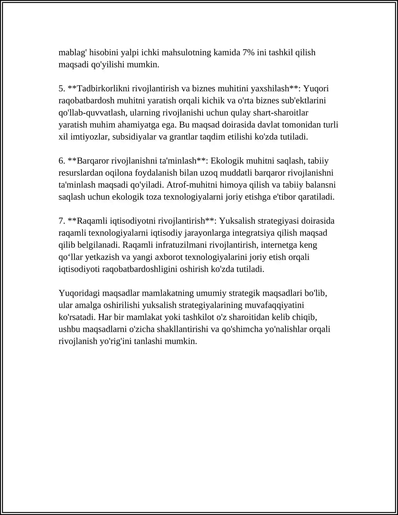 YUKSALISH SRATEGIYASI 4