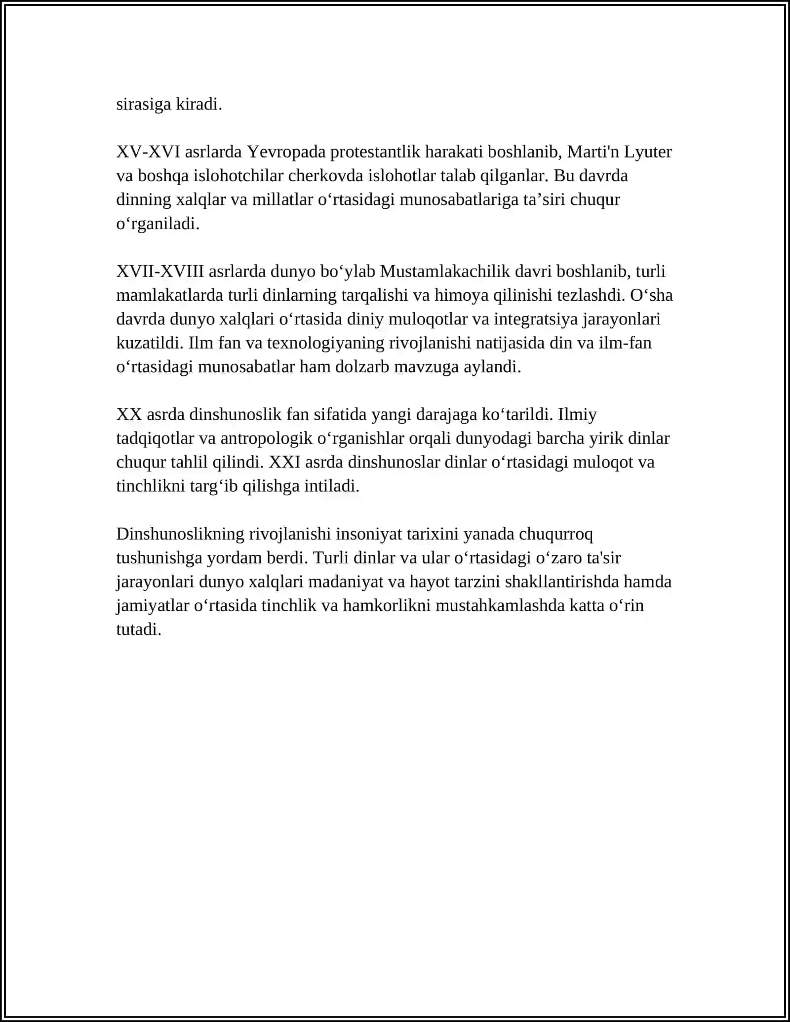 DINSHUNOSLIKNING FAN SIFATIDA SHAKLLANISHI, PREDMETI, FUNKSIYALARI KATEGORIYALARI 4