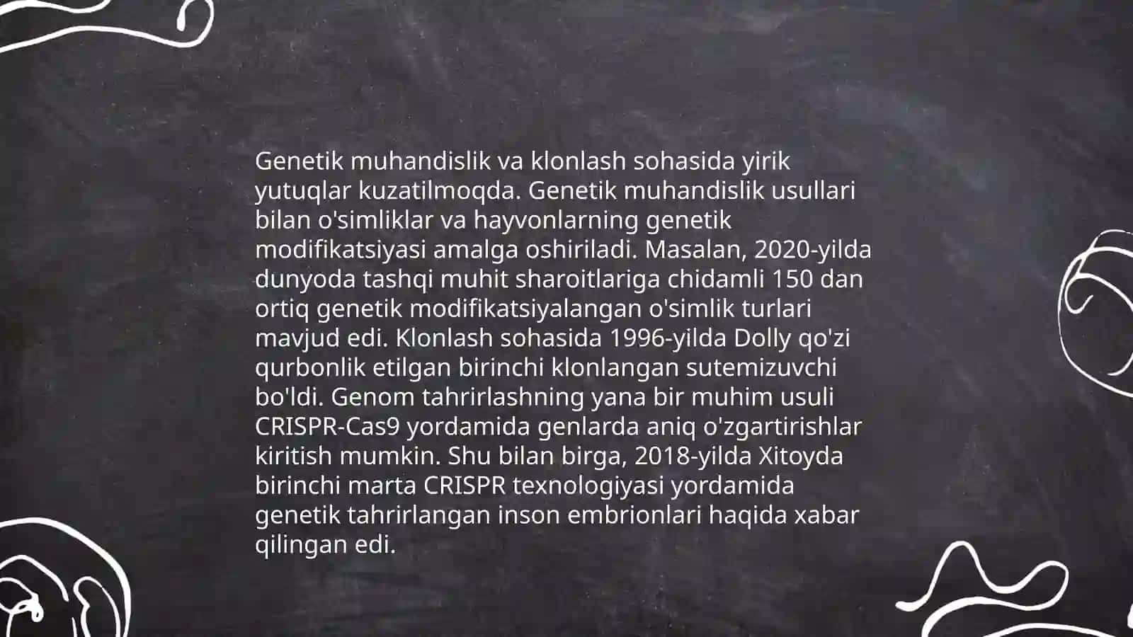 Organizmlarni klonlash va uning muommolari bo'yicha kontekst topshiriqlar tuzish va tayyorlash 4