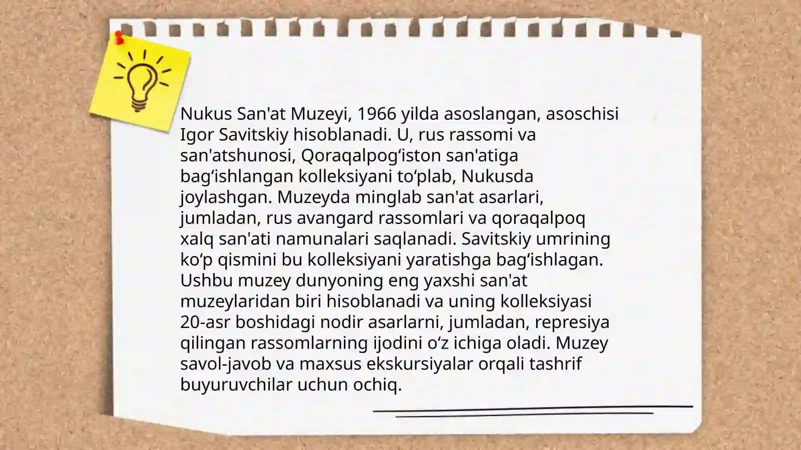 I.V. Sovetskiy nomidagi Nukus davlat san'at muziyega onlayn sayohat 4