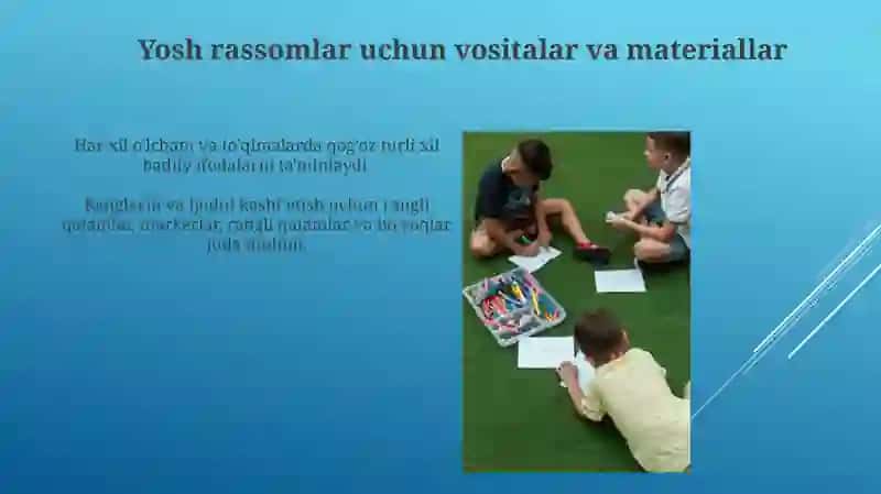 Bolalarni rasm chizishga òrgatish 4