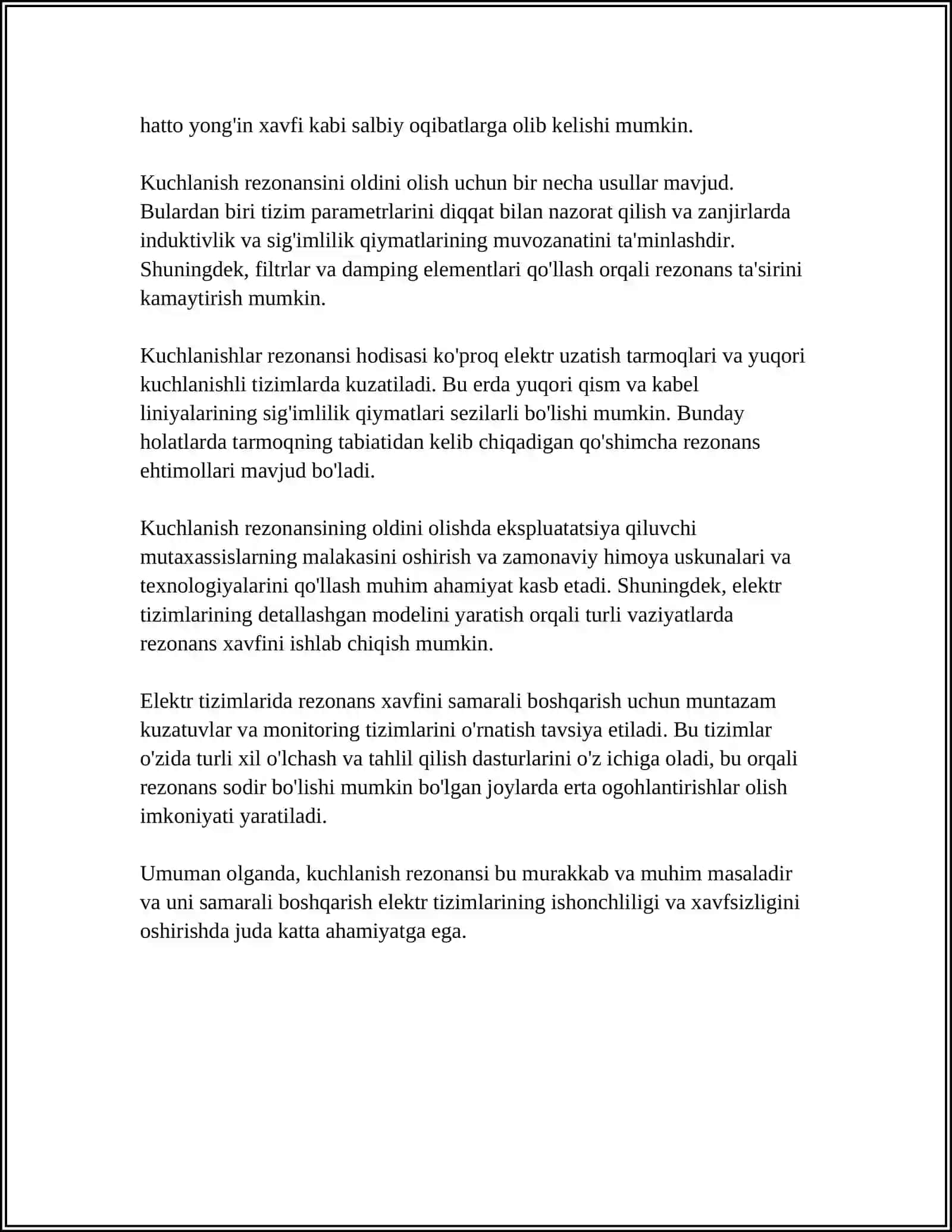 KUCHLANISHLAR REZONANSI 4