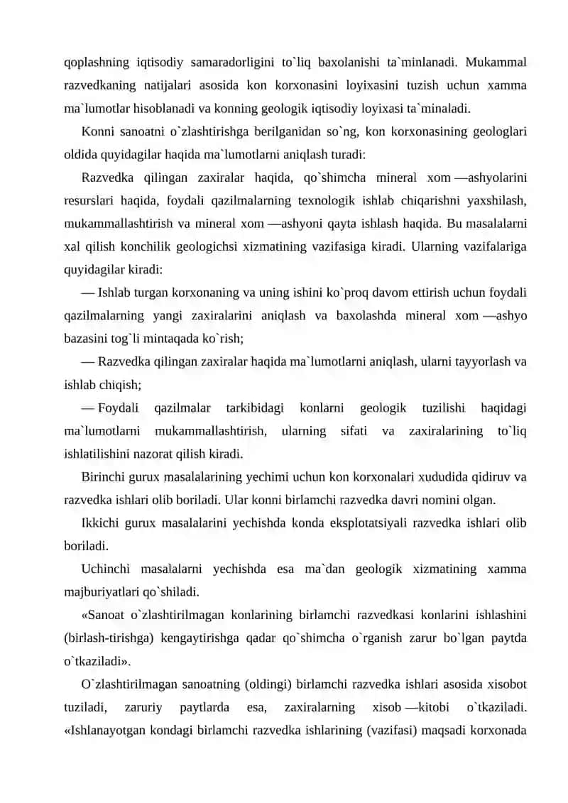 Foydali qazilma konlari samaradorlik koʻrsatkichlari 4