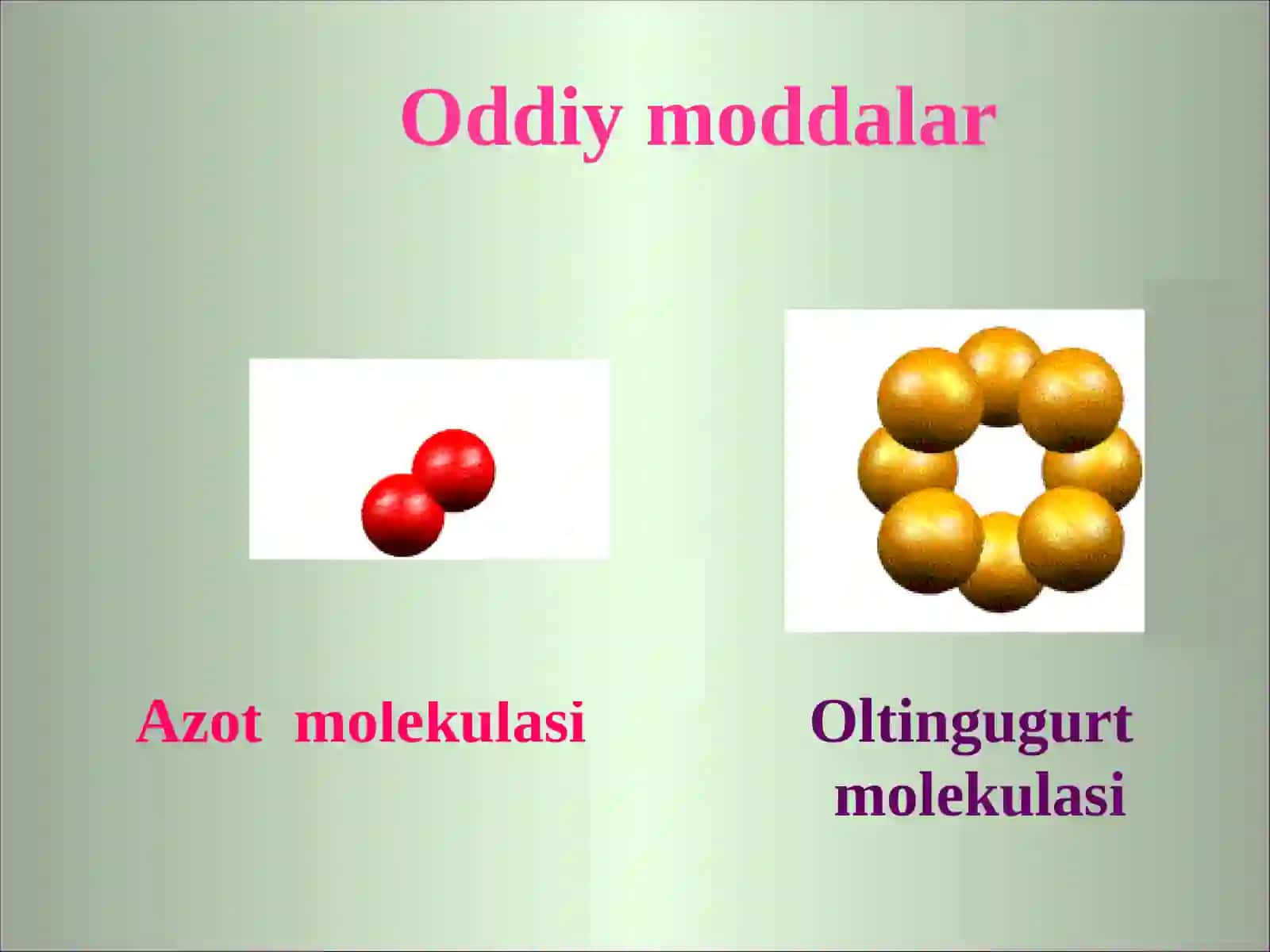 7-sinf Kimyo fanidan Oddiy va murakkab moddalar dars taqdimoti 4