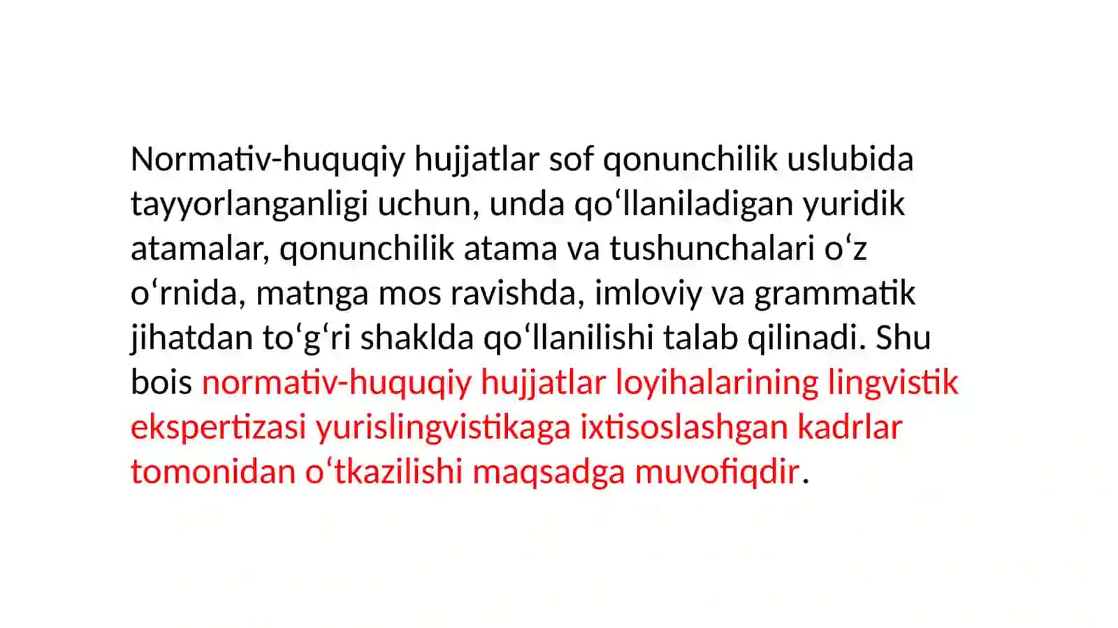 Normativ-huquqiy hujjatlar loyihalarining lingvistik ekspertizasi 4