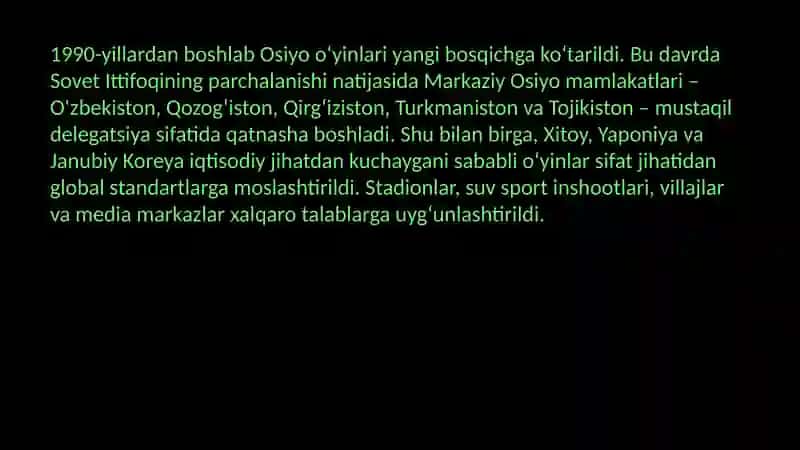 Osiyo o'yinlari (1951-hozirgi davrgacha) 4