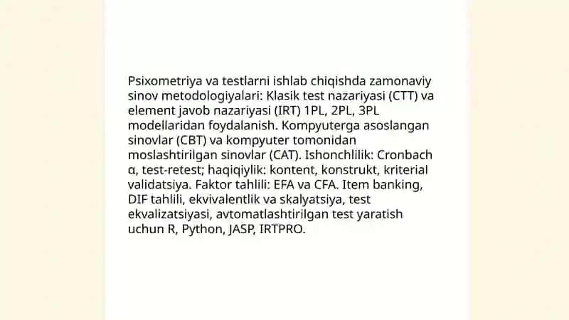 Zamonaviy psixologiya tarmoqlarida tadqiqot metodlarining qo'llanilishi 4