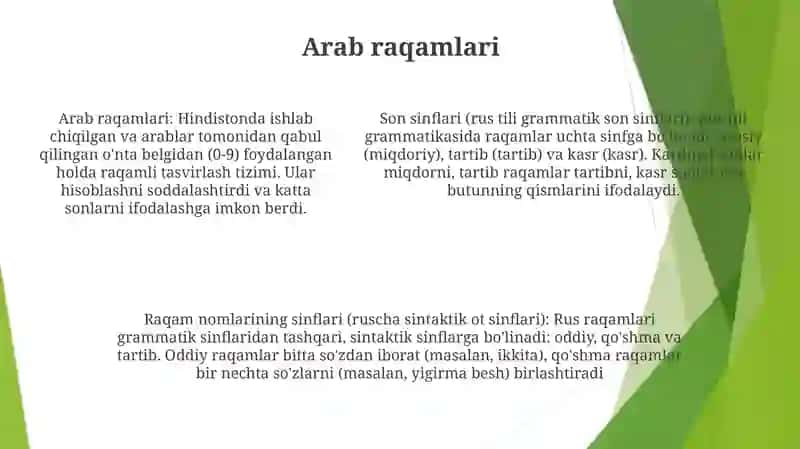 O'rin qiymati tizimi 4