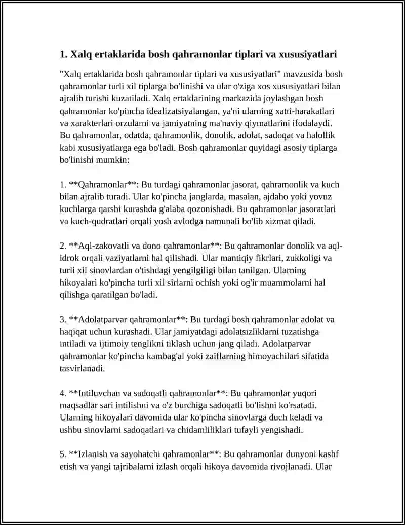 XALQ ERTAKLARIDA TIMSOLLAR TASNIFI.XALQ QOʻSHIQLARINI TOʻPLASH 4