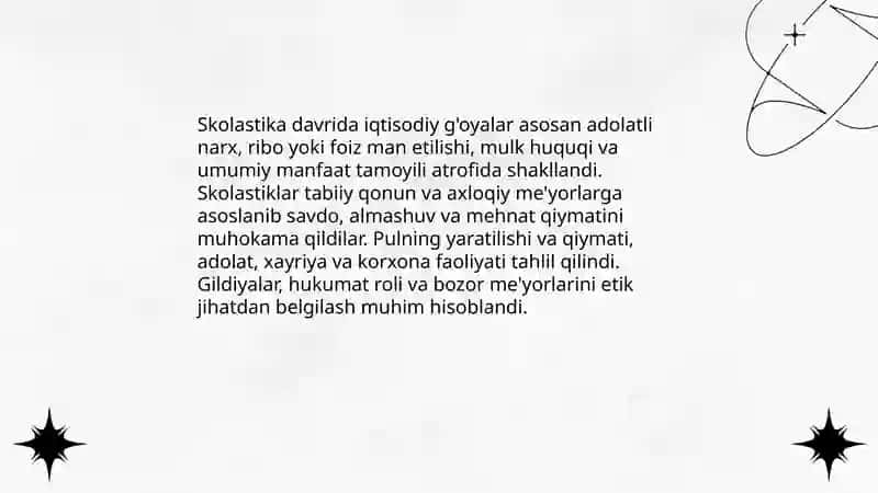O'rta asr iqtisodiy tafakkuri 4