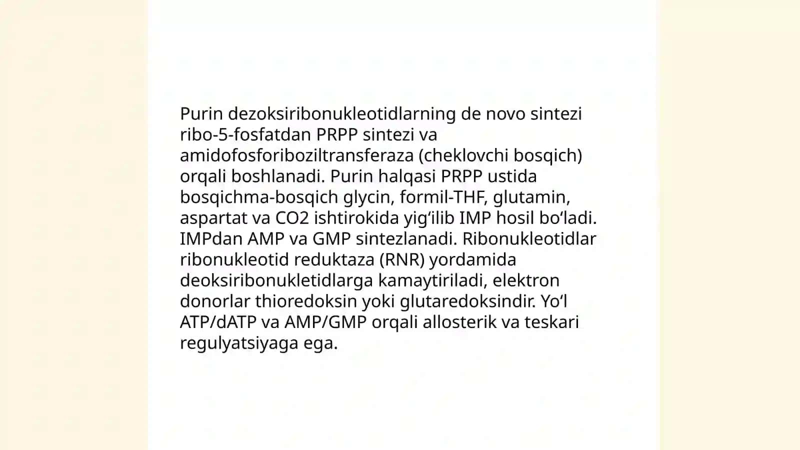 Dezoksiribonukleotidlar biosintezi 4