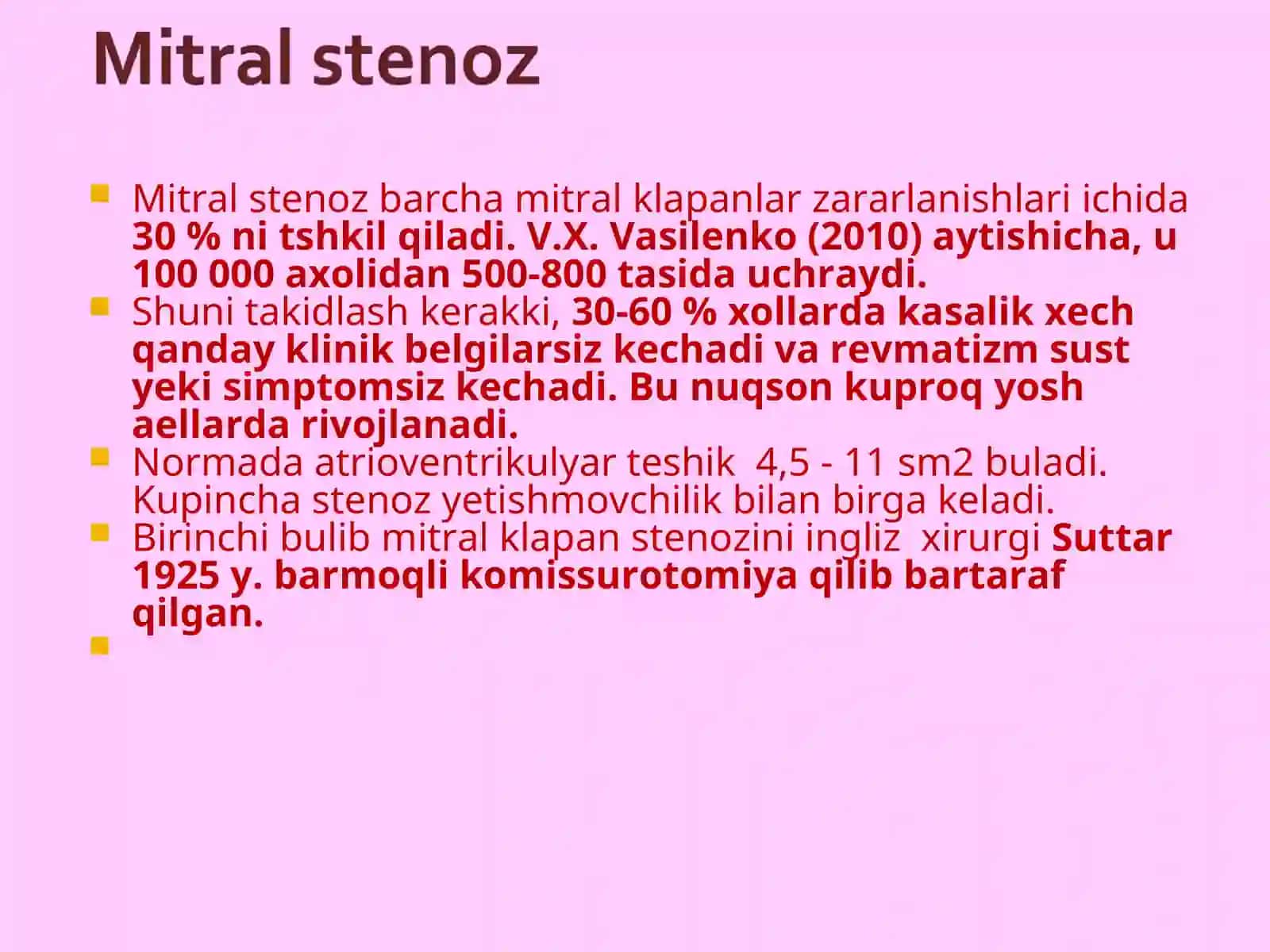 Revmatizm bilan bog'liq yurak kasalliklari 4