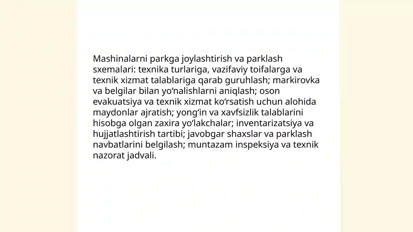 Park ichki tartibni tashkillashtirish 4