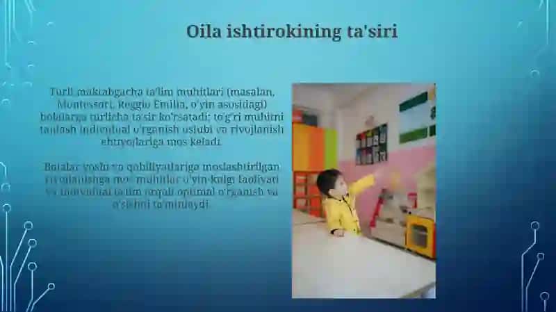 Maktabgacha talim tashkilotlarida rivojlantiruvchi muhit va uning turlari 4