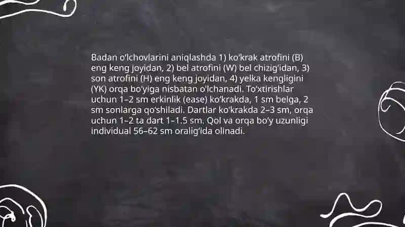 Turli bichimdagi ayollar ko’ylagini konstruksiyalash xususiyatlari 4