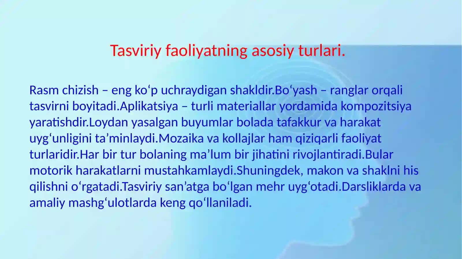Maktabgacha yoshdagi bolalar nihartomonlari vojlantirish datasviriy faoliyat turi 4