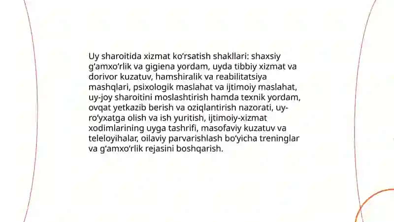 Keksa yoshdagilarga ijtimoiy xizmat ko'rsatish tamoyillari 4
