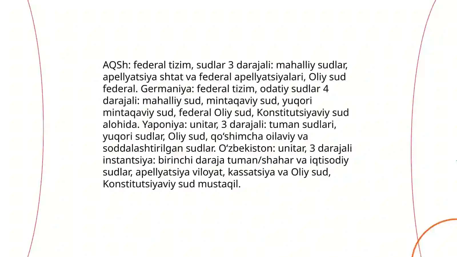 Sud hokimiyatining konstitutsiyaviy asoslari: AQSh, Germaniya, Yaponiya va Oʻzbekiston taqqoslamasi 4