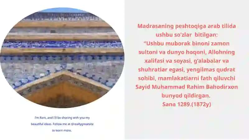 MUHAMMAD RAHIMXON II MADRASASI 4