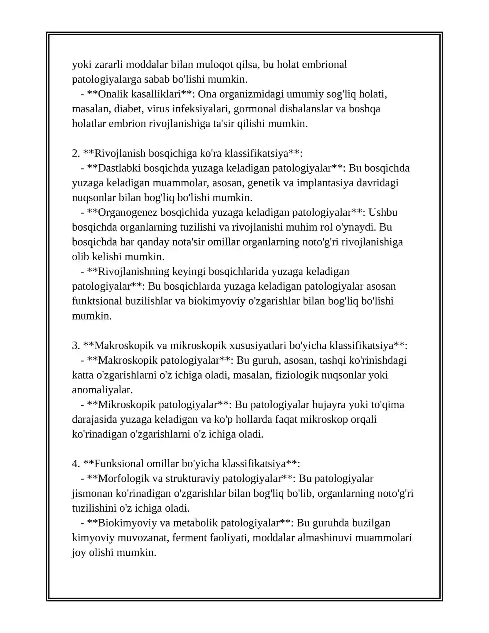 EMBRIOGENEZ PATOLOGIYASI 4
