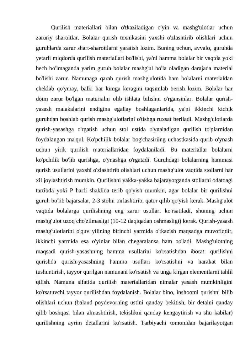 Maktabgacha va boshlang'ich ta'limda Qurilish o'yinlari 4