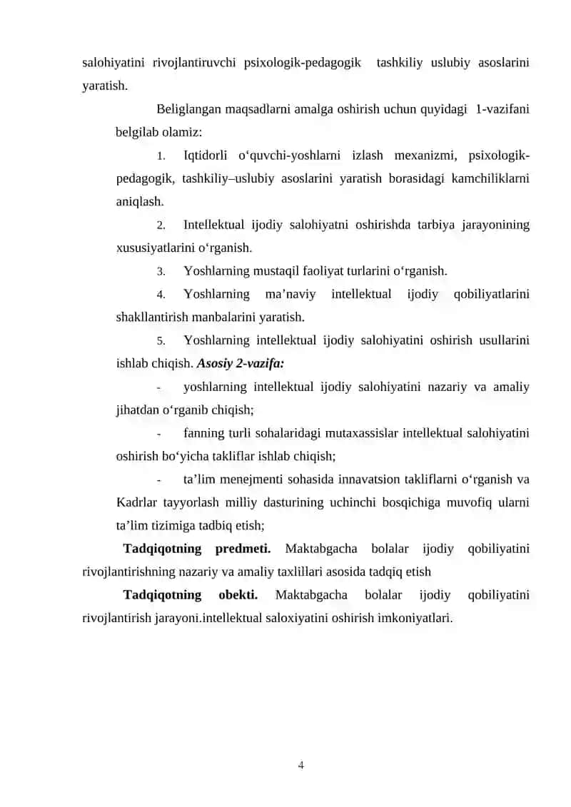 Maktabgacha taʼlimda ijodiy ishlarni tashkil qilish va uni boshqarish turlari 4