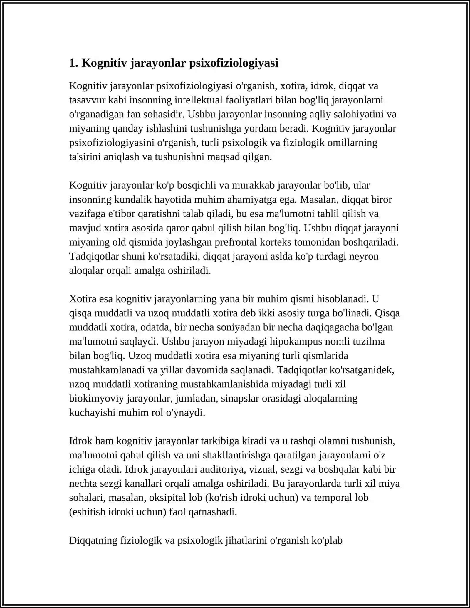 KOGNITIV SOHA PSIXOFIZIOLOGIYASI 4