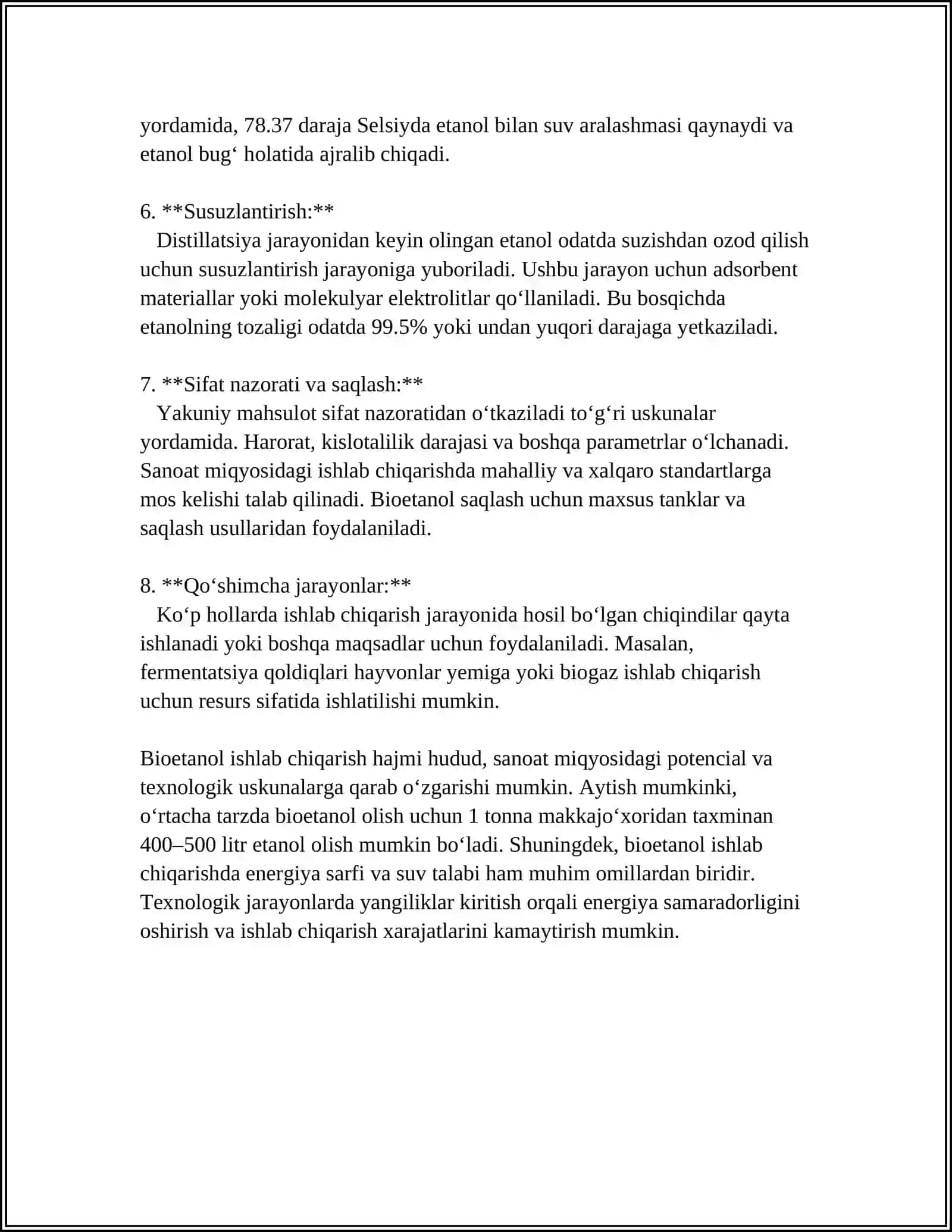 BIOETANOL OLISH TEXNOLOGIYASI 4