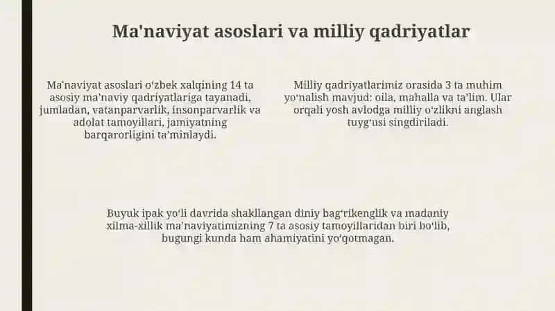 Milliygʻoyamaʼnaviyatasoslarixuquqtaʼlimiyunalishi 4