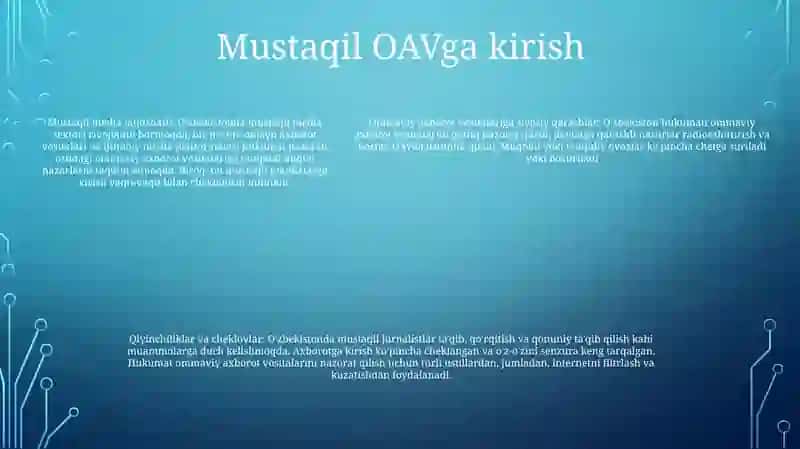 O'zbekistondagi Axborot Haqidagi Siyosiy Qarashlar 4