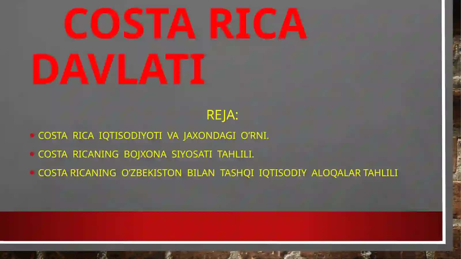 Costaricadavlatining bojxonasi tahlili 4