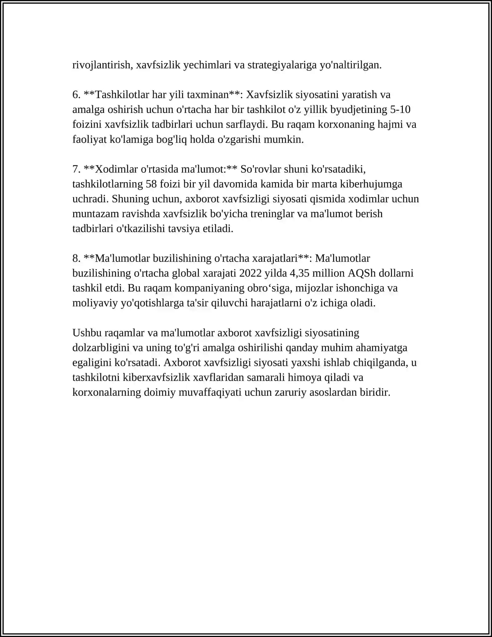 AXBOROT XAVFSIZLIGI 4