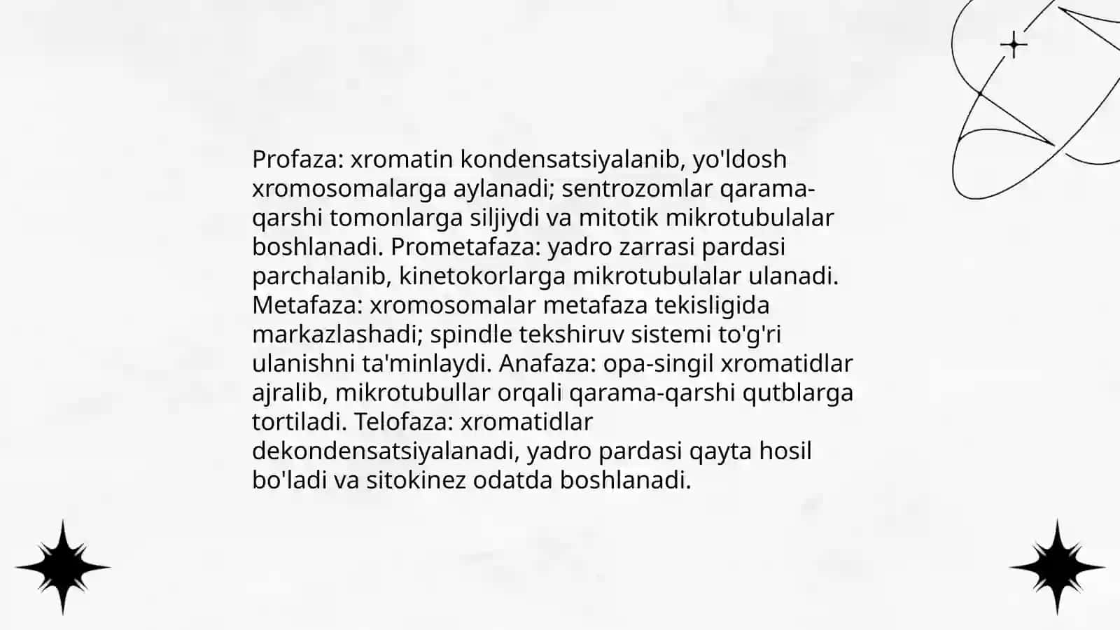 Hujayralarning mitotik hayot sikli.Hujayra proliferatsiyasi 4